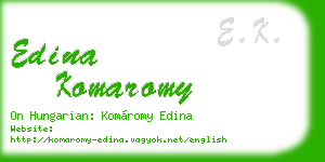 edina komaromy business card